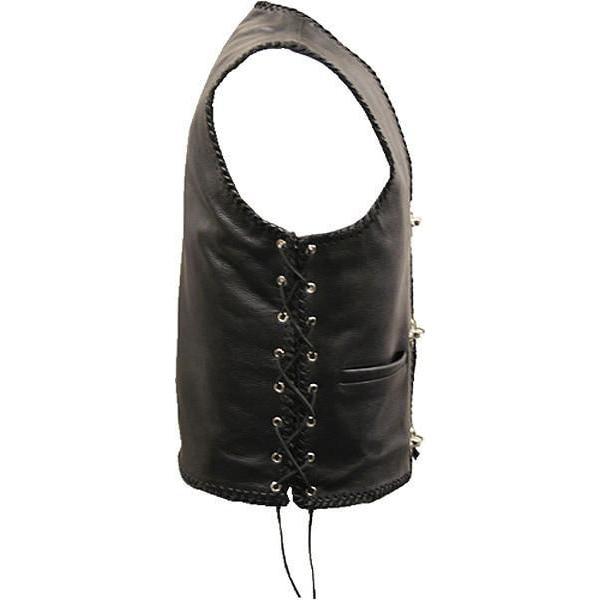 Motorcycle Vest Suede Waistcoat Rider Biker Leather Braided Motorbike Suede Vest - Foto 12