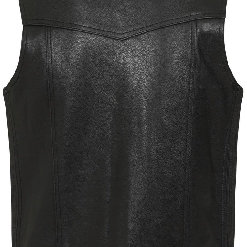 Silverman Leather Elasticated Biker Vest by Skintan Leather