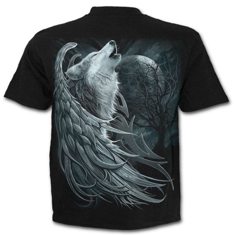 Spiral Wolf Spirit - T-Shirt Black