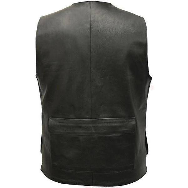 Trapper - Multi-Pocket Biker Vest by Skintan Leather