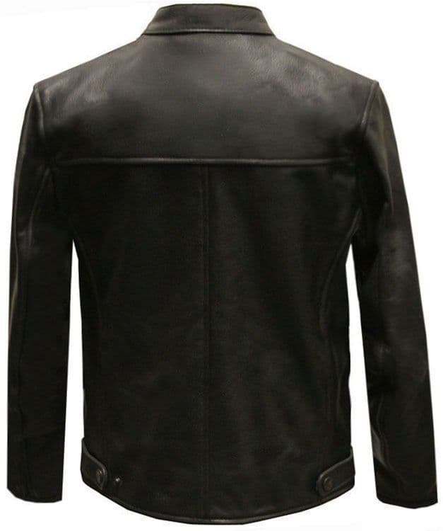 Trojan Children's Black Leather Biker Jacket by Skintan Leather