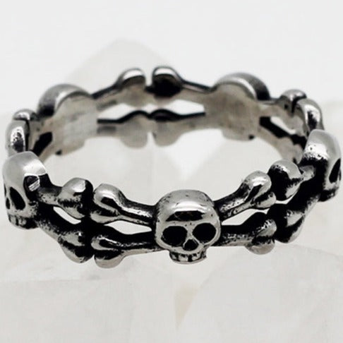 Skulls and Crossbones Ring - Stainless Steel