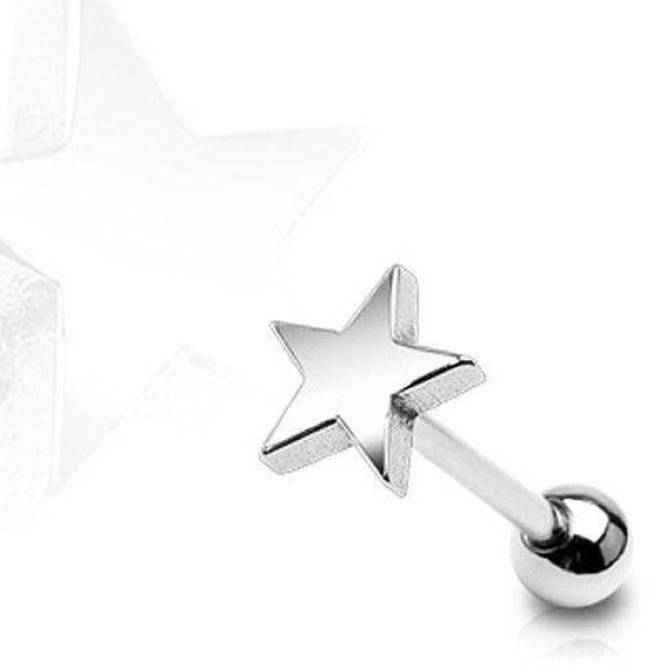 316L Surgical Steel Military Star Barbell
