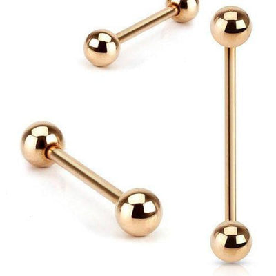 316L Surgical Steel Rose Gold Ion Plated Barbell