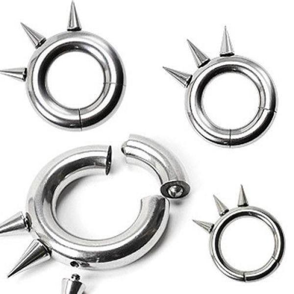 316L Surgical Steel Triple Spike Segmented Ring