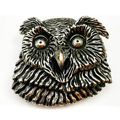 Owl Head Belt Buckle - Stainless Steel - 370024