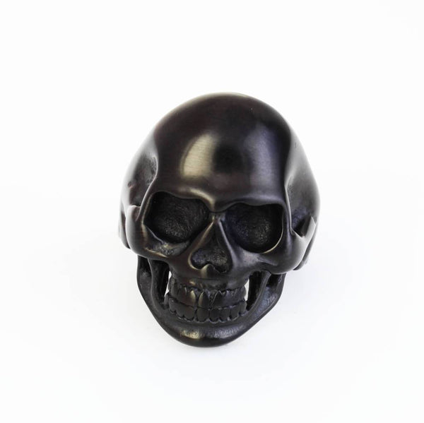 Black Skull Ring - Ion Plated Stainless Steel - 010307