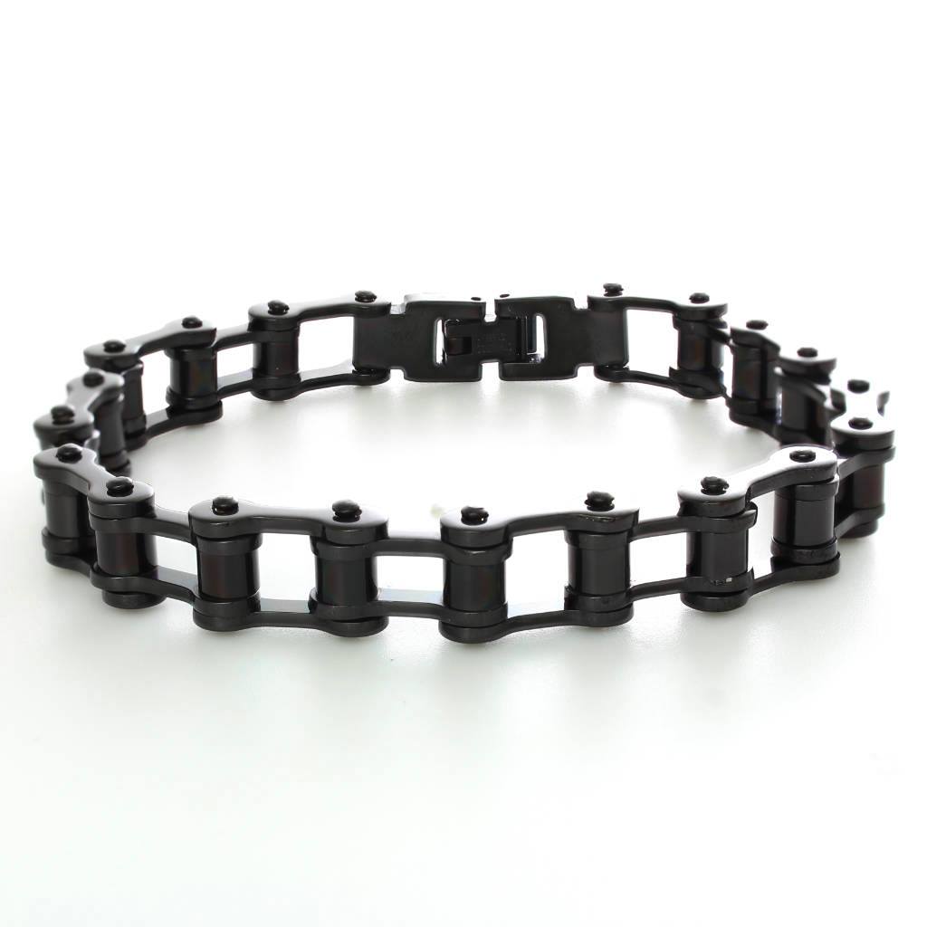 Black Stainless Steel Motorbike Bracelet