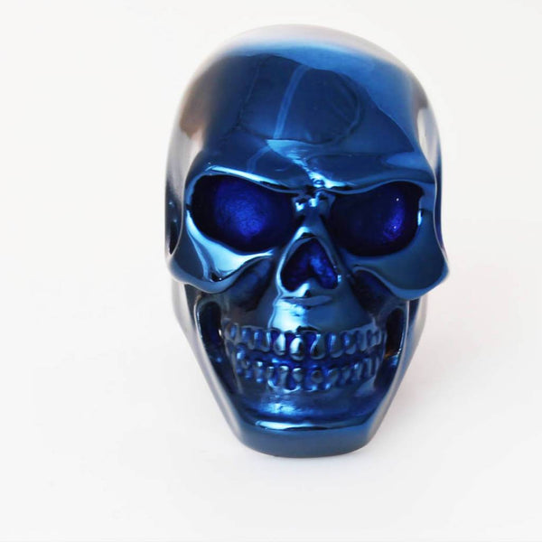 Blue Skull Ring - Ion Plated Stainless Steel