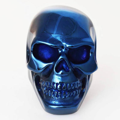 Blue Skull Ring - Ion Plated Stainless Steel