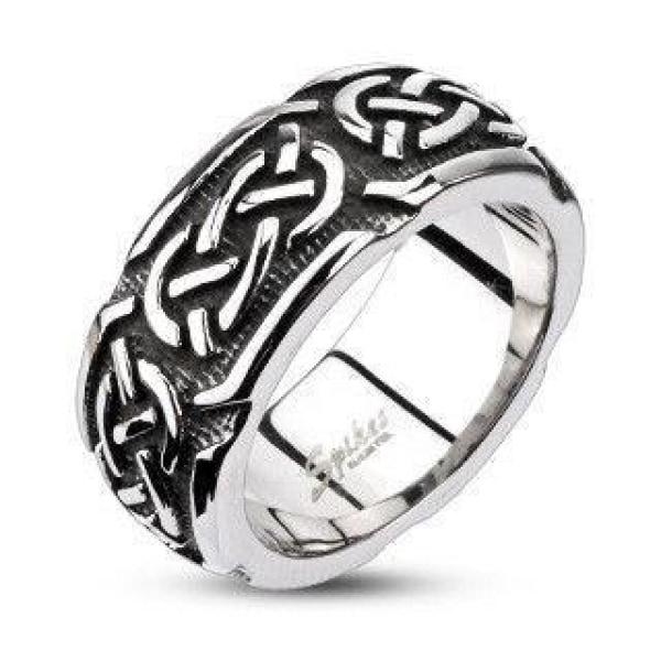 Celtic Knotwork Ring - Stainless Steel - HR-Q4035