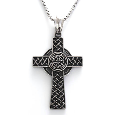 Celtic Stainless Steel Cross Pendant