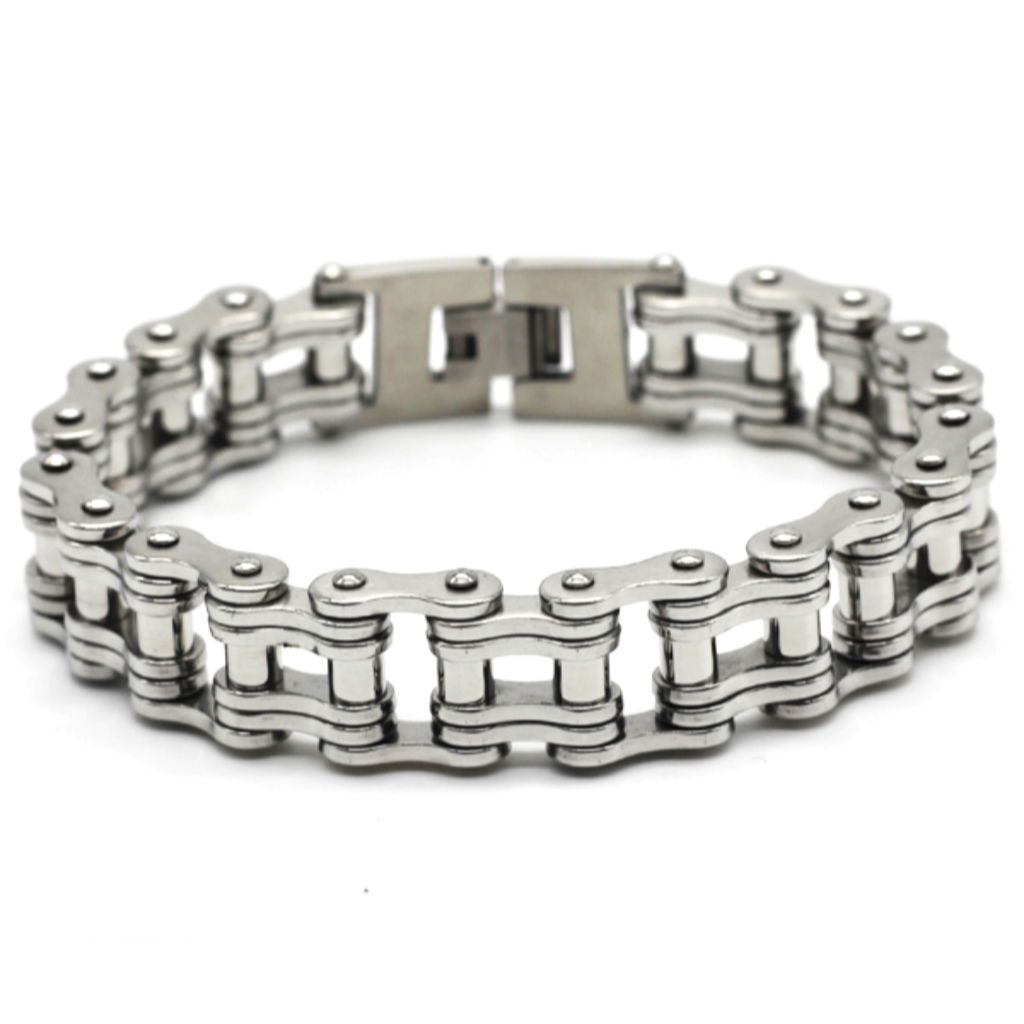Chunky Steel Motorbike Chain Bracelet - KJB119-0011