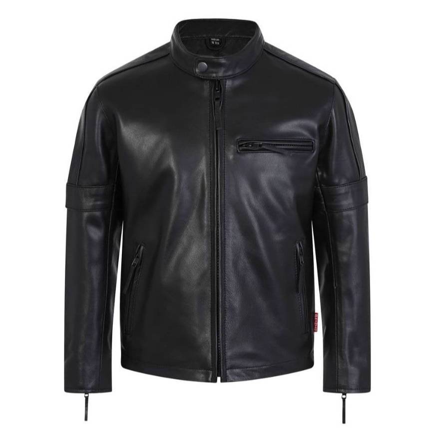 Creed Children's Black Leather Biker Jacket