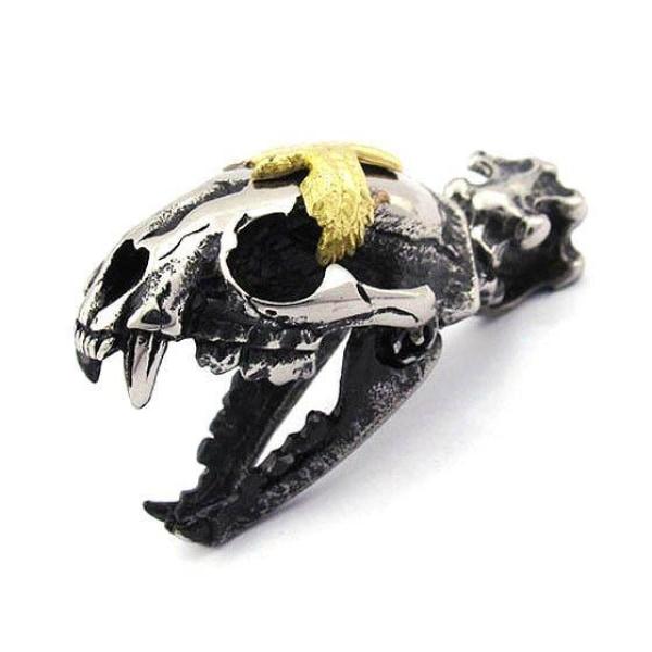 Dinosaur Skull Pendant - Stainless Steel - 350158