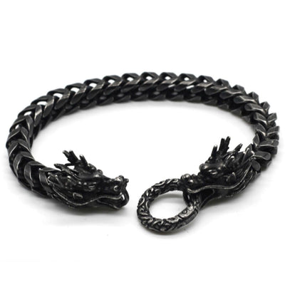 Dragon Heads Heavy Chain Bracelet - KJB69-0072