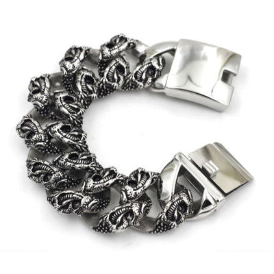 Buy Silver Stainless Steel Chunky Open Weave Bracelet Online - Inox Jewelry  India
