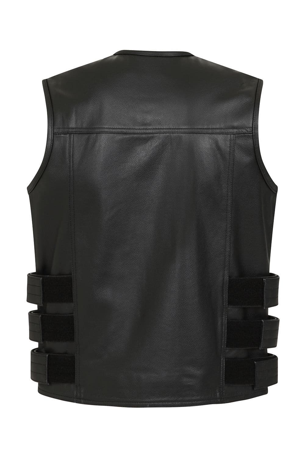 Enforcer Leather Tactical Style Biker Vest by Skintan Leather Badboy