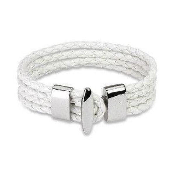 Four Strand Braided Leather Bracelet