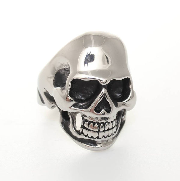 Large and Heavy Skull Ring - Stainless Steel 010024