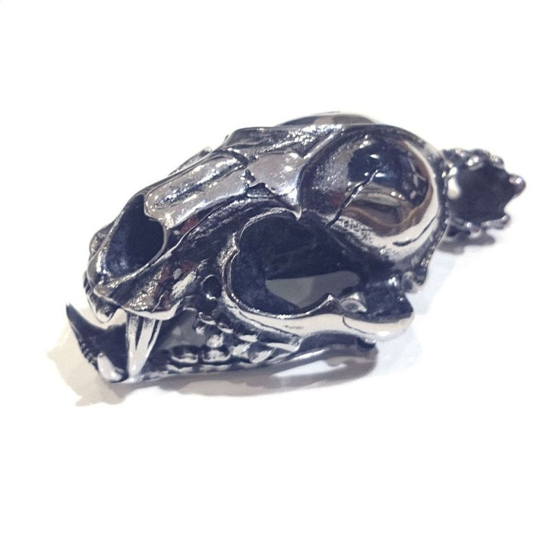 Large Dinosaur Skull Pendant - Stainless Steel - 350037