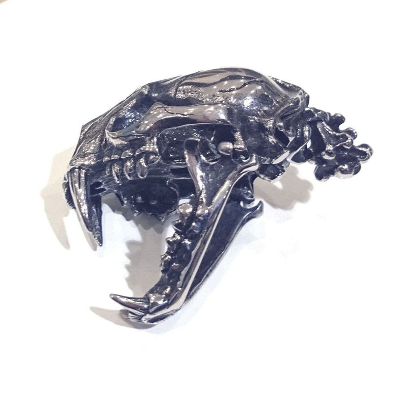 Large Dinosaur Skull Pendant - Stainless Steel - 350037