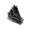 Large Dragon Ring With Red CZ Eyes - Stainless Steel 370059