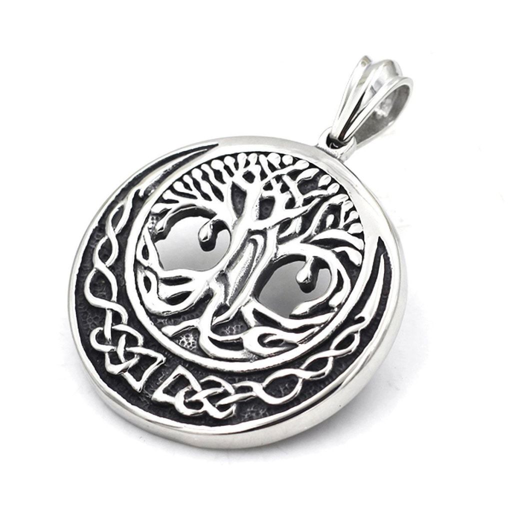 Large Stainless Steel Tree Of Life Pendant