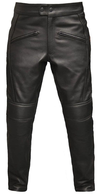 Monza Leather Motorbike Trousers - CE Armoured