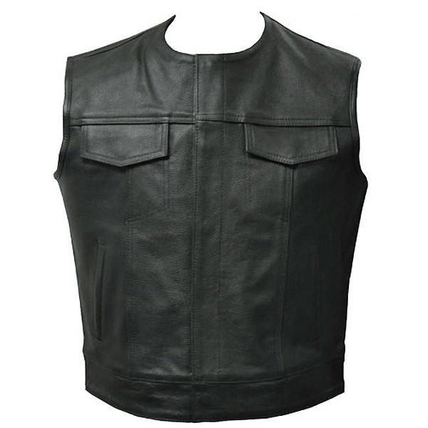 Opie - Classic Cut Off Outlaw Vest by Skintan Leather