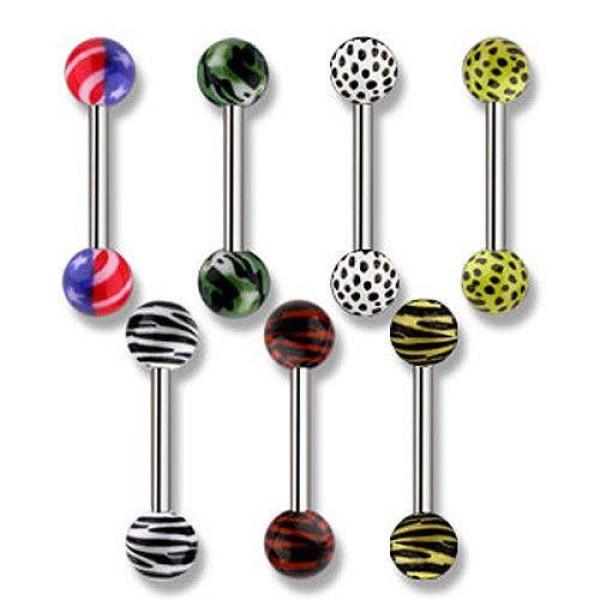 Pattern Printed Ball Barbell