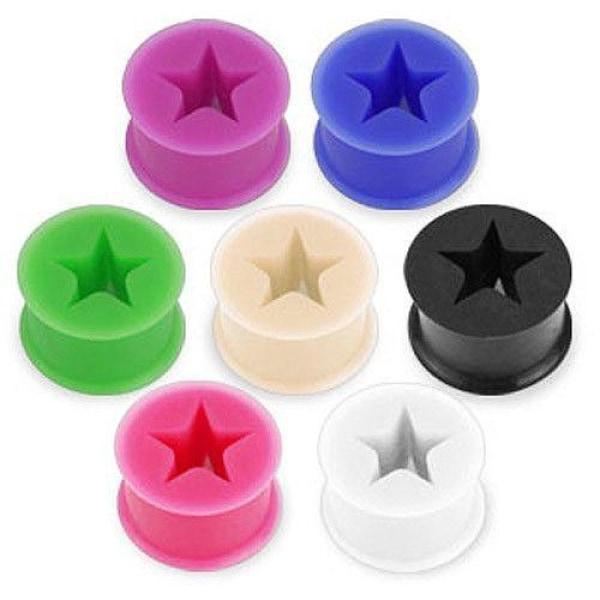 Silicone Flexible Star Double Flat Flared Plug