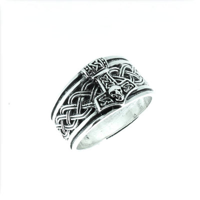 Silver Celtic Thors Hammer Ring
