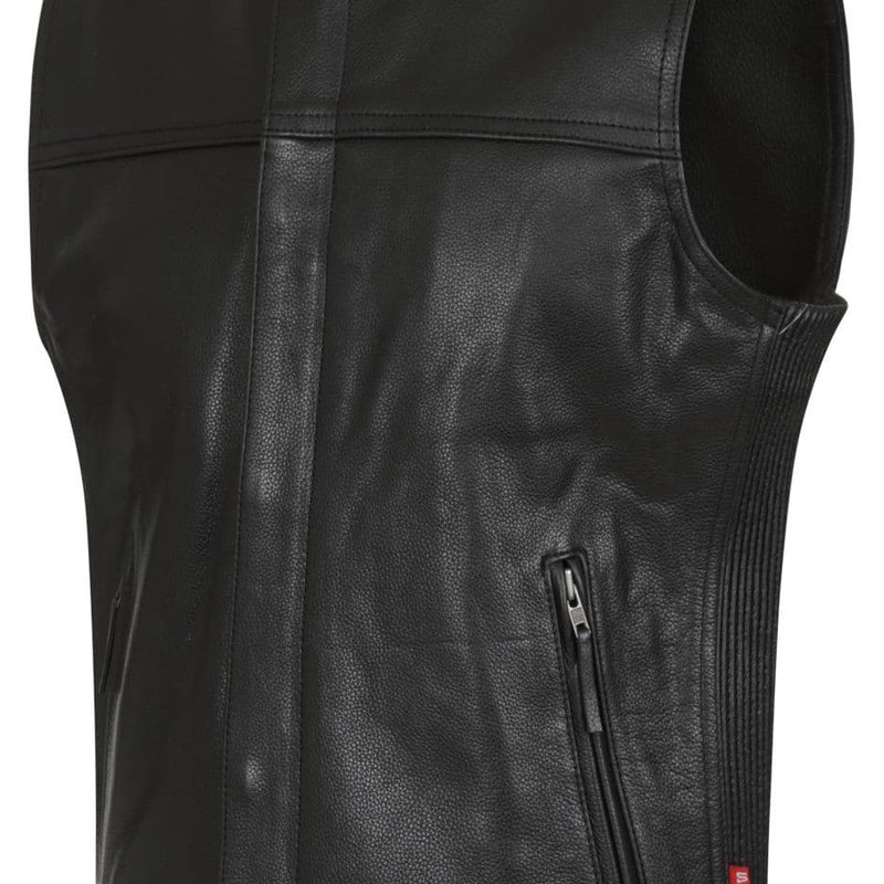 Silverman Leather Elasticated Biker Vest by Skintan Leather