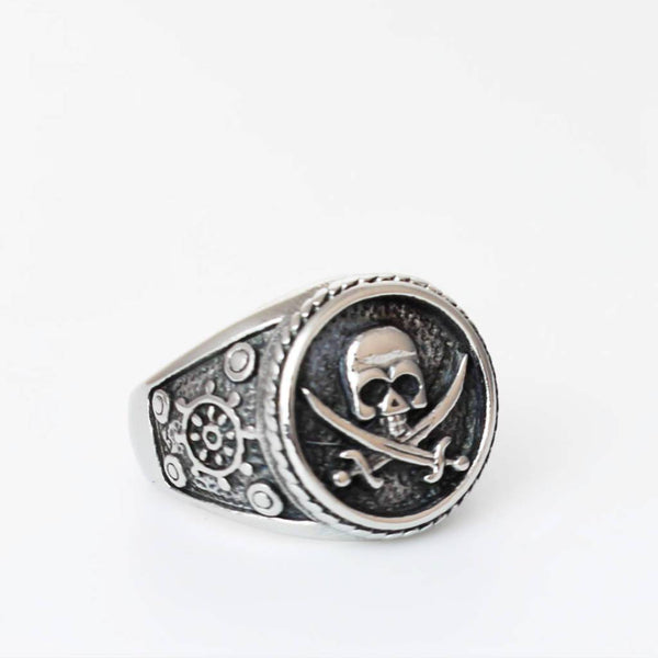 Mood B& Skull & Crossbones Stainless Steel Ring Cfr9012