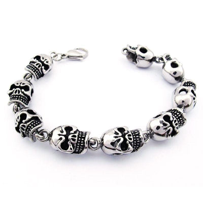 Skull Links Bracelet - Stainless Steel - 170083