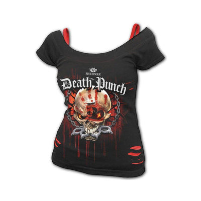 Spiral 5FDP - Assassin - 2In1 Red Ripped Top Black