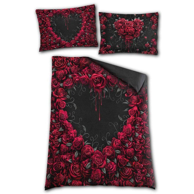 Spiral Bleeding Heart - Single Duvet Cover + UK And EU Pillow case