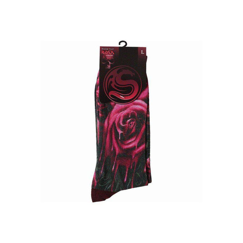 Spiral Blood Rose - Unisex Printed Socks