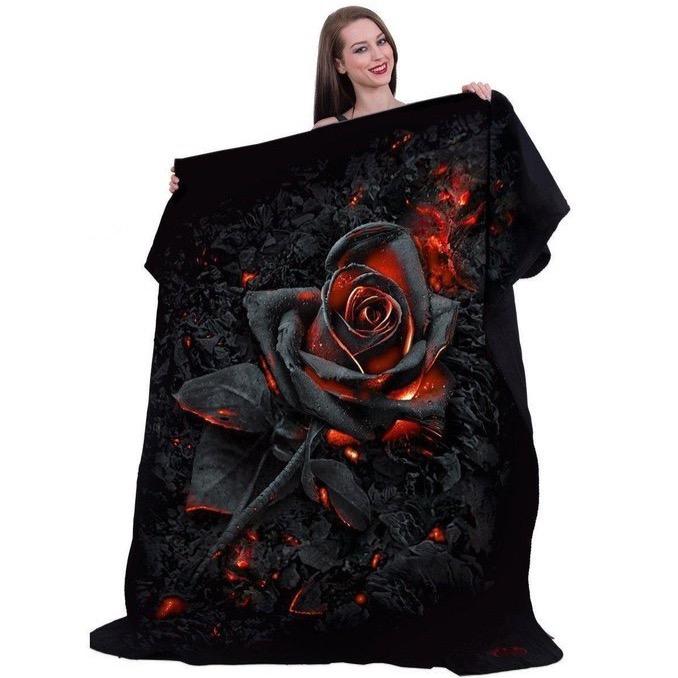 Spiral Burnt Rose - Fleece Blanket With Double Sided Print