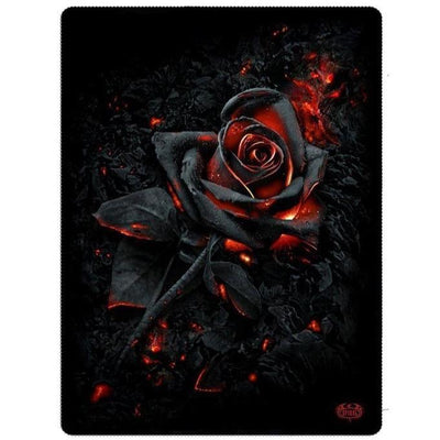 Spiral Burnt Rose - Fleece Blanket With Double Sided Print