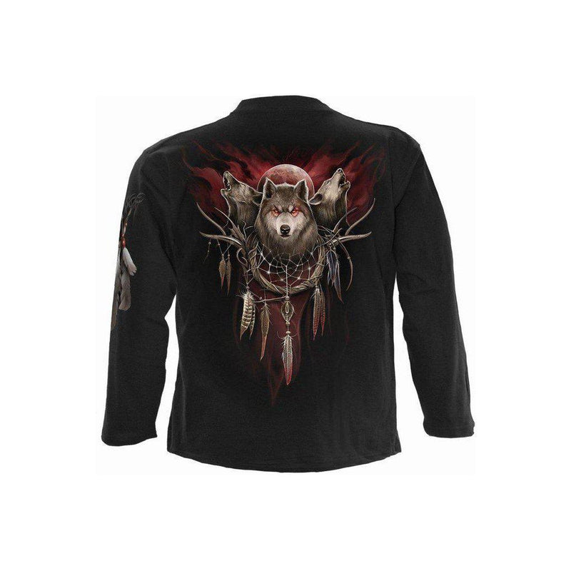 Spiral Cry of The Wolf - Longsleeve T-Shirt Black