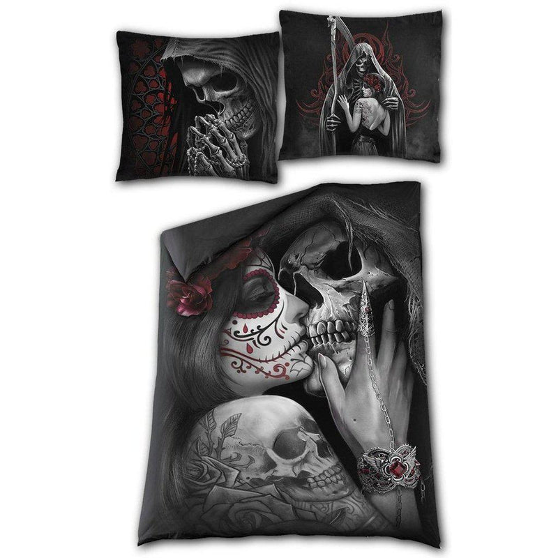 Spiral Dead Kiss - Single Duvet Cover + UK And EU Pillow case