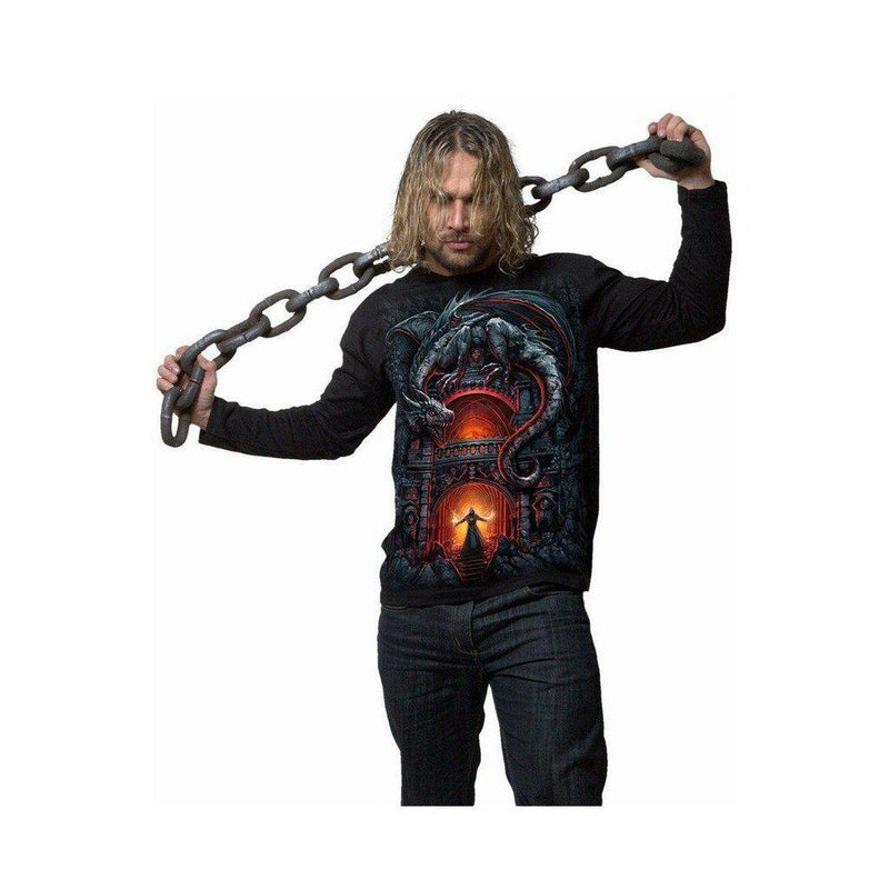 Spiral Dragon's Lair - Longsleeve T-Shirt Black