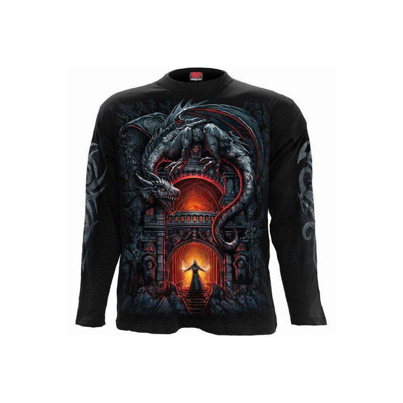 Spiral Dragon's Lair - Longsleeve T-Shirt Black