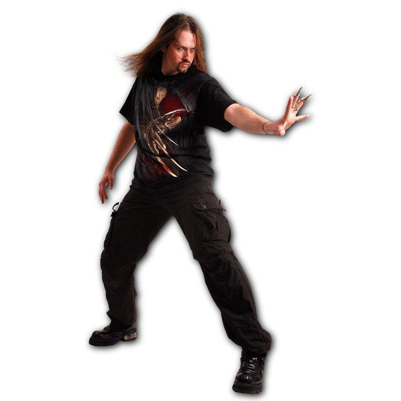 Spiral Freddy Claws - Elm Street - T-Shirt Black