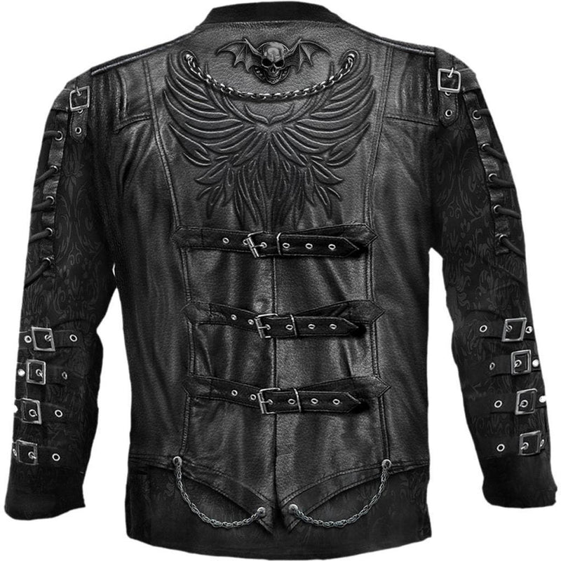 Spiral Goth Wrap - Allover Longsleeve T-Shirt Black