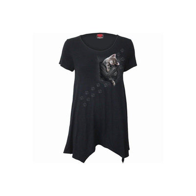 Spiral Pocket Kitten - Smock - Tunic Casual Top