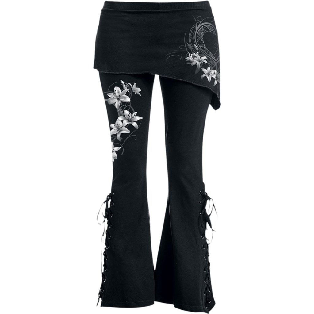 Spiral Pure Of Heart - 2In1 Boot-Cut Leggings With Micro Slant Skirt