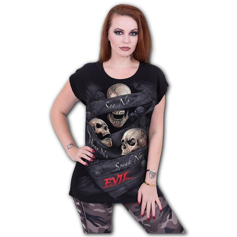 Spiral See No Evil - Turnup Sleeve Loosefit Tee